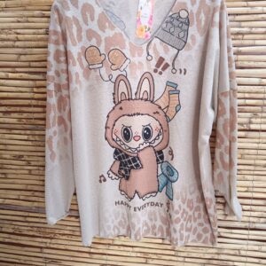 CAMISETA DIBUJO BRILLO - BUBU - TALLA 46 A 54