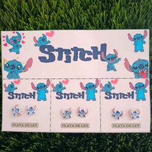 PENDIENTES ANIMADOS AZUL PLATA DE LEY