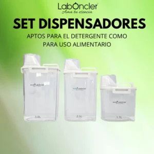 OFERTA DISPENSADORES DE DETERGENCIA SET DE 3 UNIDADES