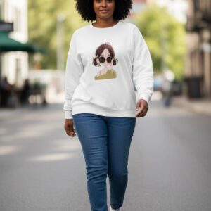 Sudadera con mensaje. Ropa con frases personalizadas. Sudadera gráfica minimalista. Moda urbana sostenible. Streetwear casual.