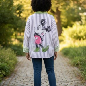 Camisa a rayas mujer Blusa oversize Camisa de popelín Moda casual mujer Camisa de algodón