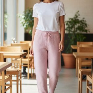 #joggersrosa #modacomfy #pantalondechandal #estilocasual #loungewearmujer #basicosarmario #lookrelajado