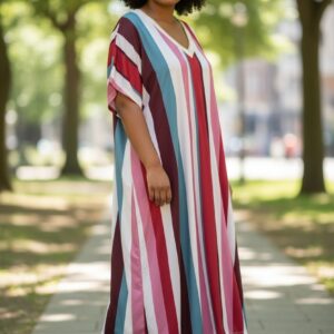 vestidos largos casualesvestido rayas verticalesvestido largo rayasvestidos tipo caftanvestido maxi casual