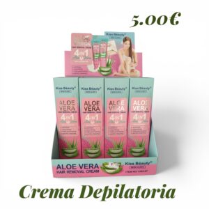 Crema Depilatoria Kiss Beauty Aloe Vera & Jojoba Oil 4en1 – Confort Sin Dolor