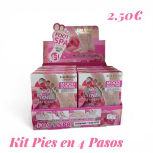Kit de Pedicura Completo Foot Spa 4 en 1 Kiss Beauty – Rose Oil