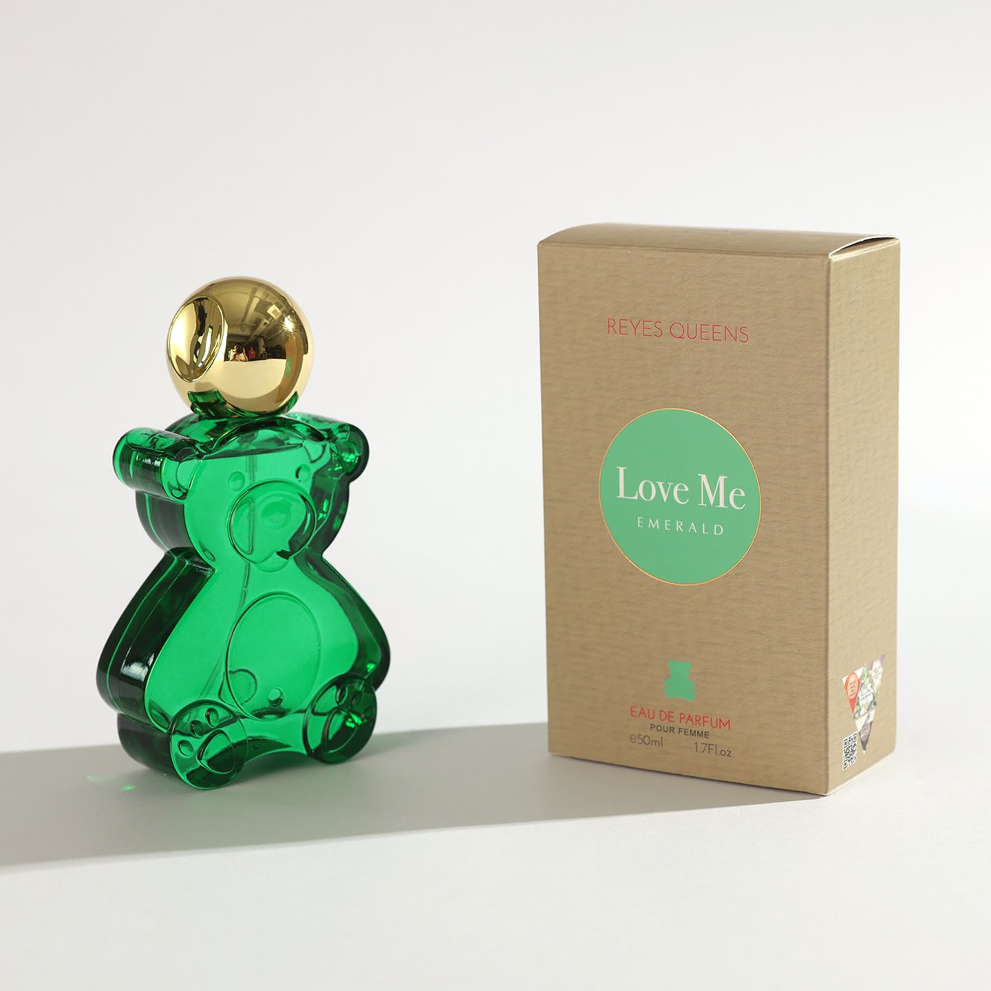 perfume oso verde reyes queens, perfume love me emerald, perfume equivalencia elixir esmeralda, eau de parfum mujer 50ml, fragancia oriental floral, comprar perfume reyes queens.