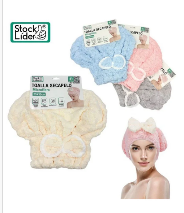 Toalla Gorro Secapelo de Microfibra con Lazo – Secado Rápido y Anti-Frizz